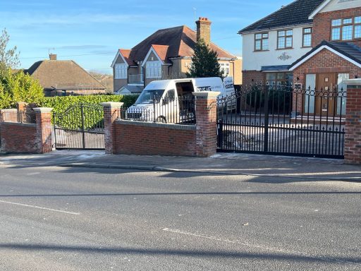 Custom steel driveway gates installed by IGS Systems